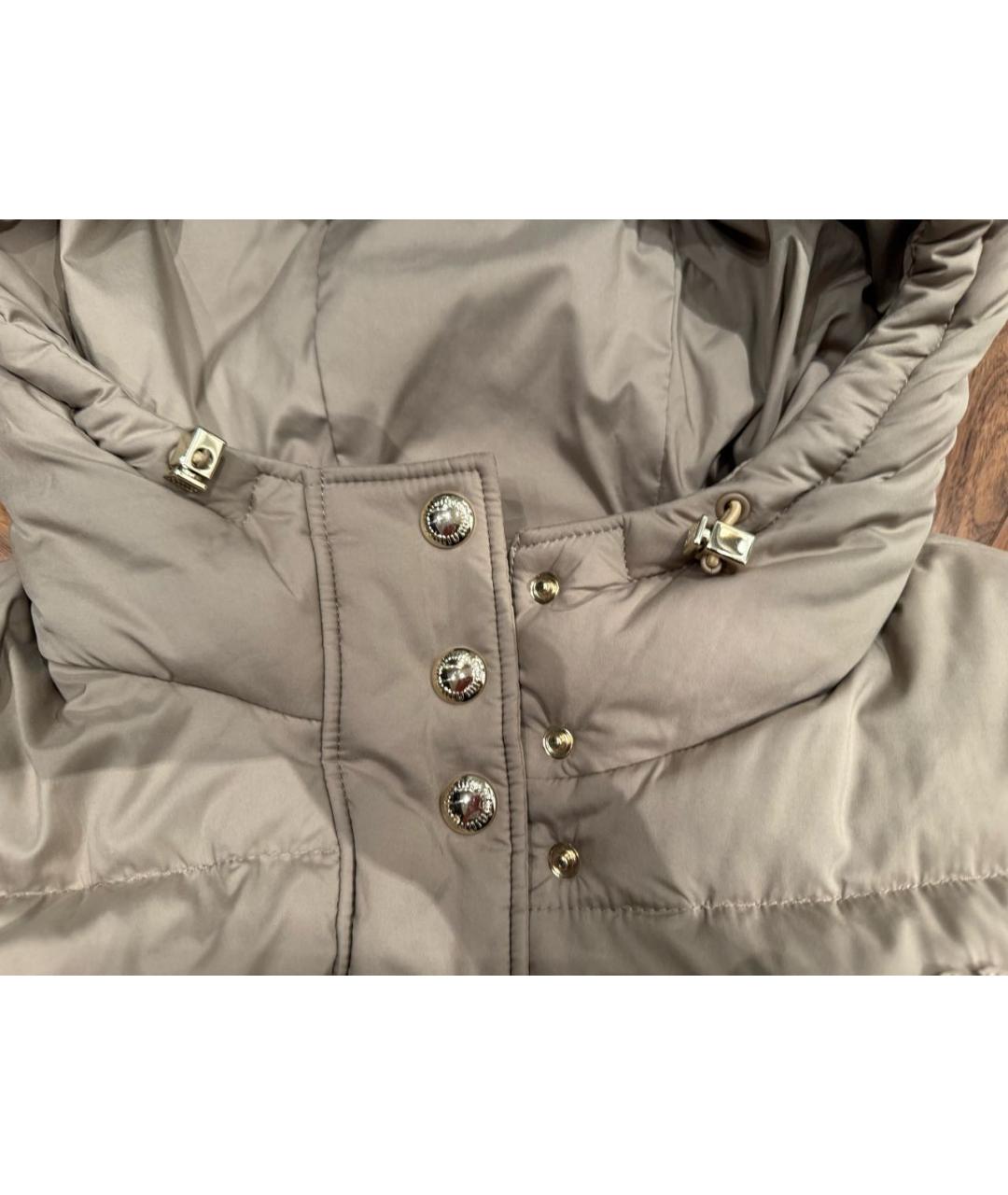 MIU MIU Бежевый полиэстеровый пуховик, фото 4