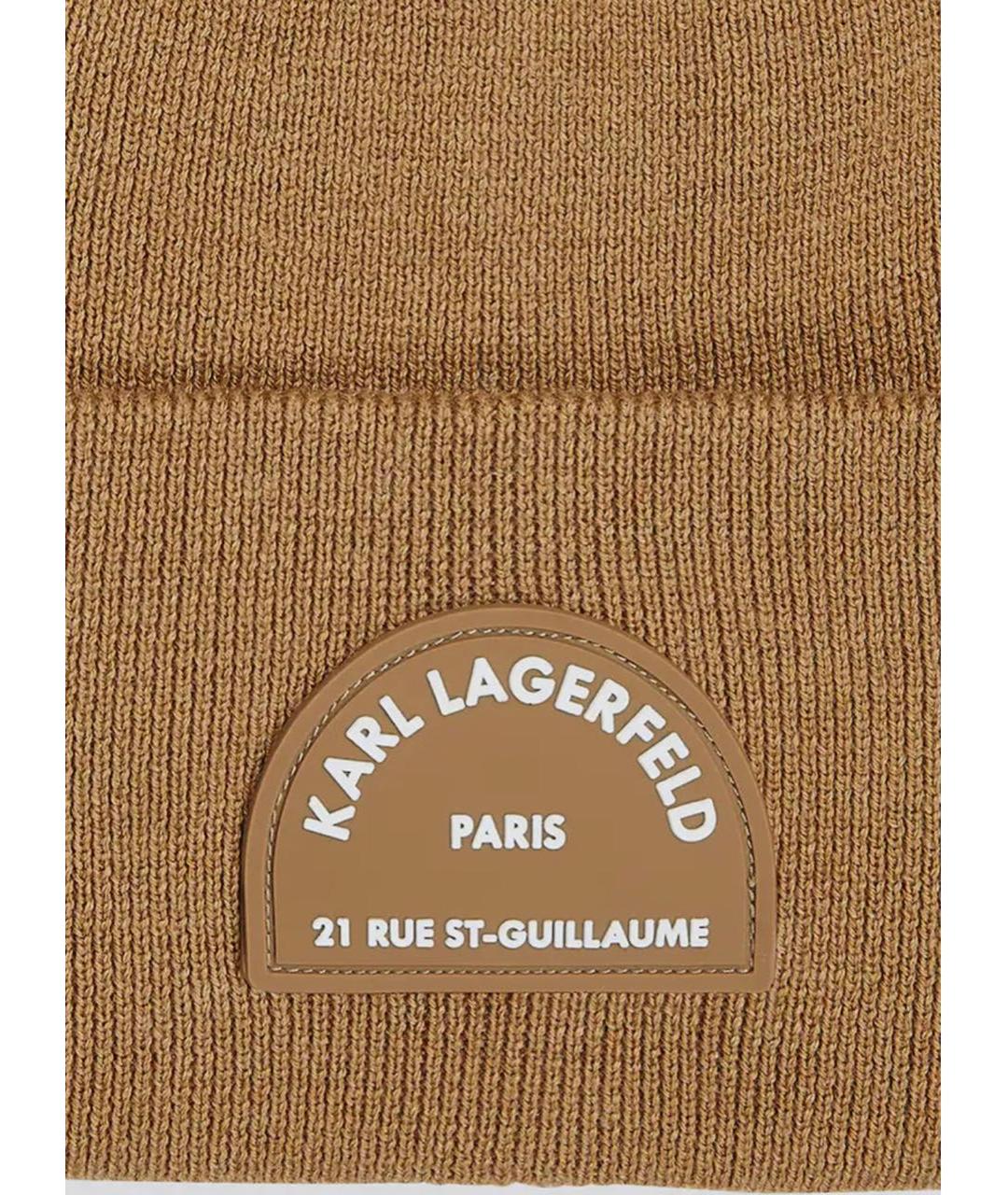 KARL LAGERFELD Коричневая шерстяная шапка, фото 4