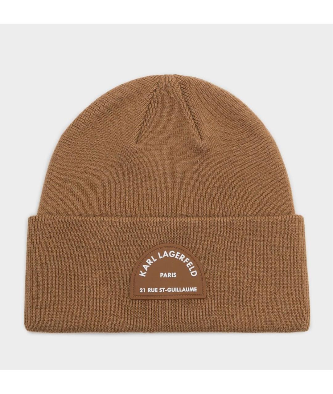 KARL LAGERFELD Коричневая шерстяная шапка, фото 5