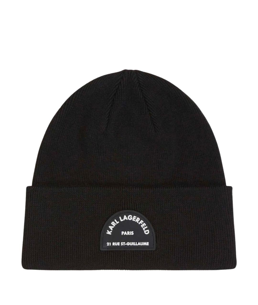KARL LAGERFELD Черная шерстяная шапка, фото 1