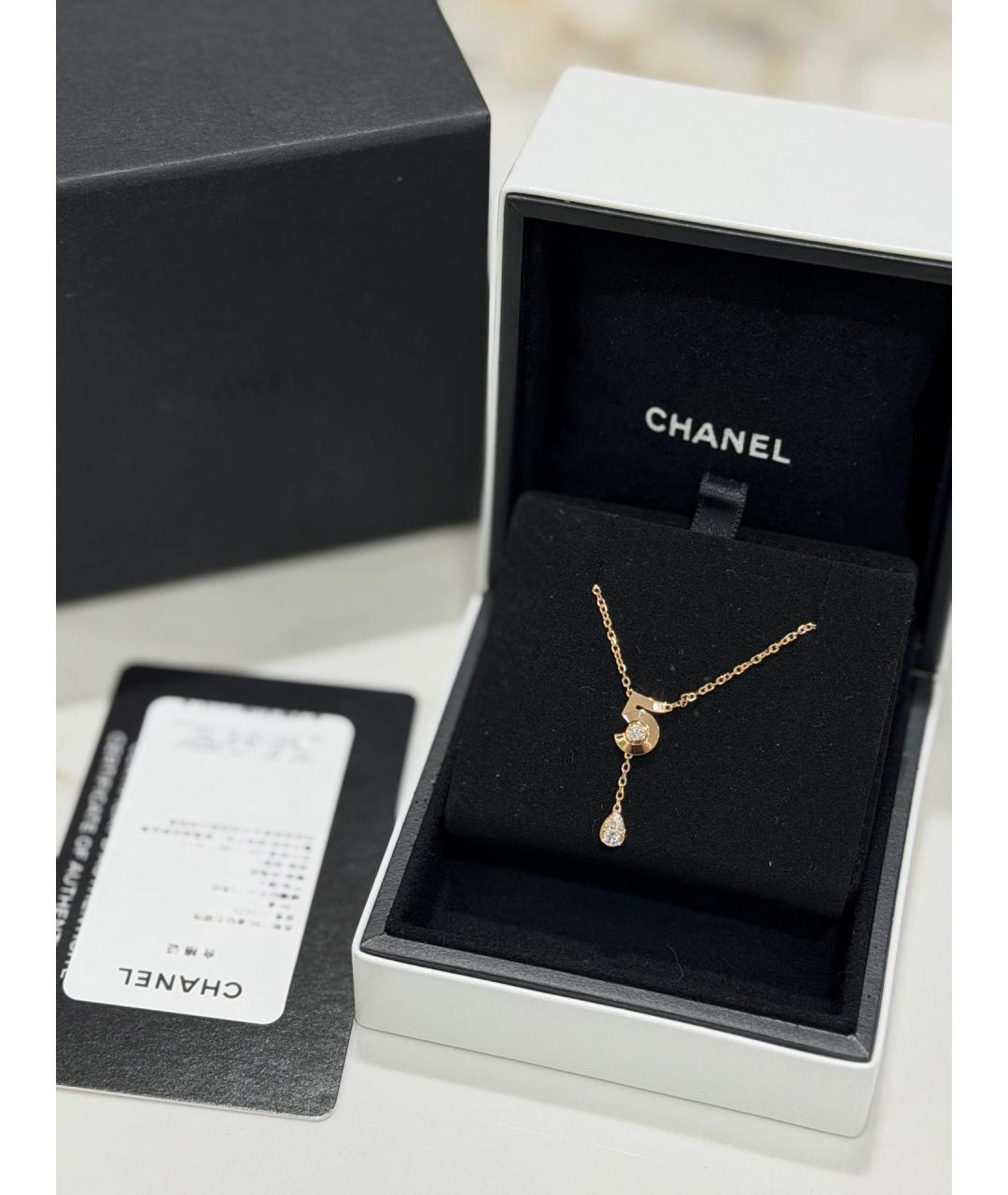 CHANEL Золотое колье из розового золота, фото 4