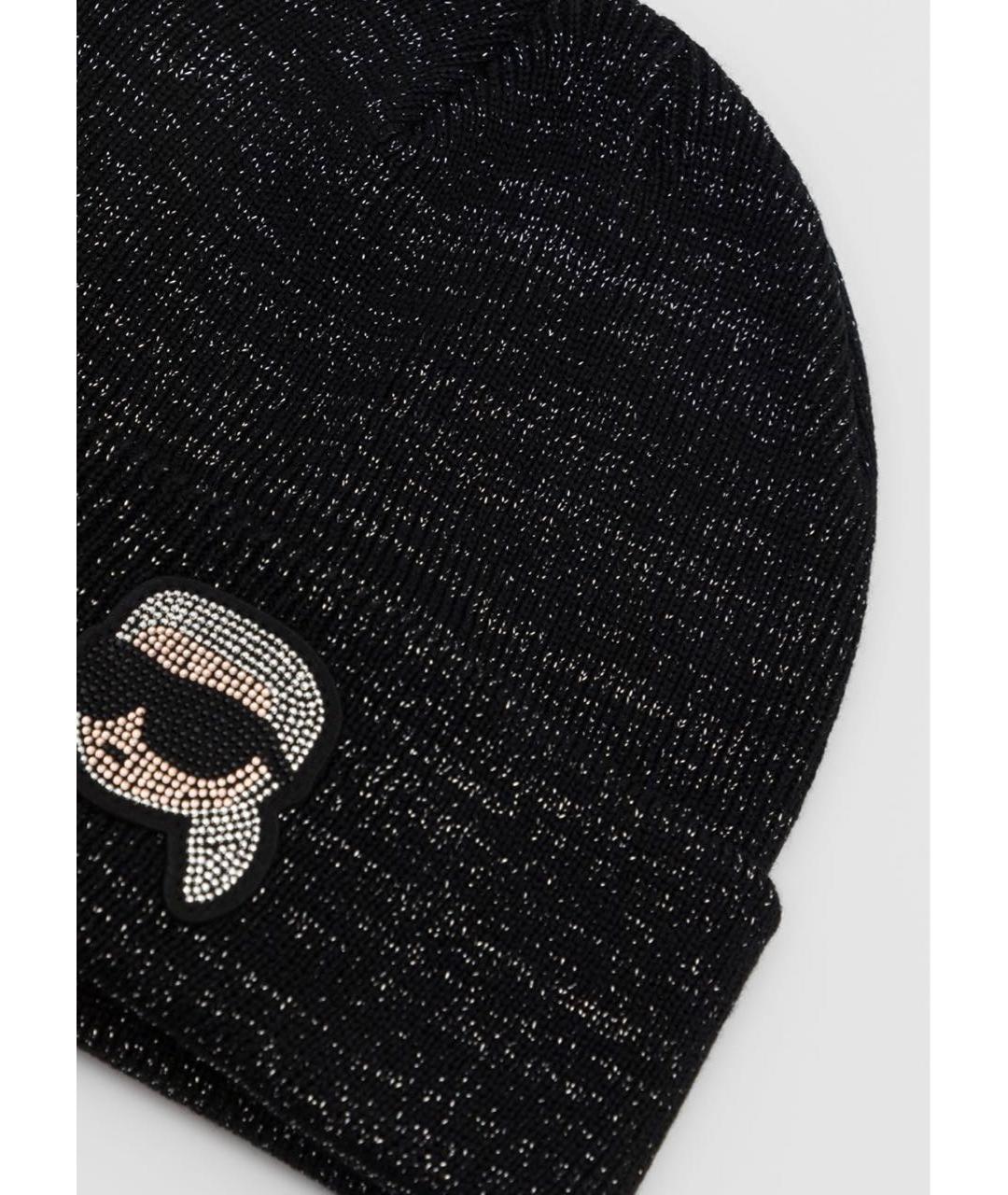 KARL LAGERFELD Черная шерстяная шапка, фото 3