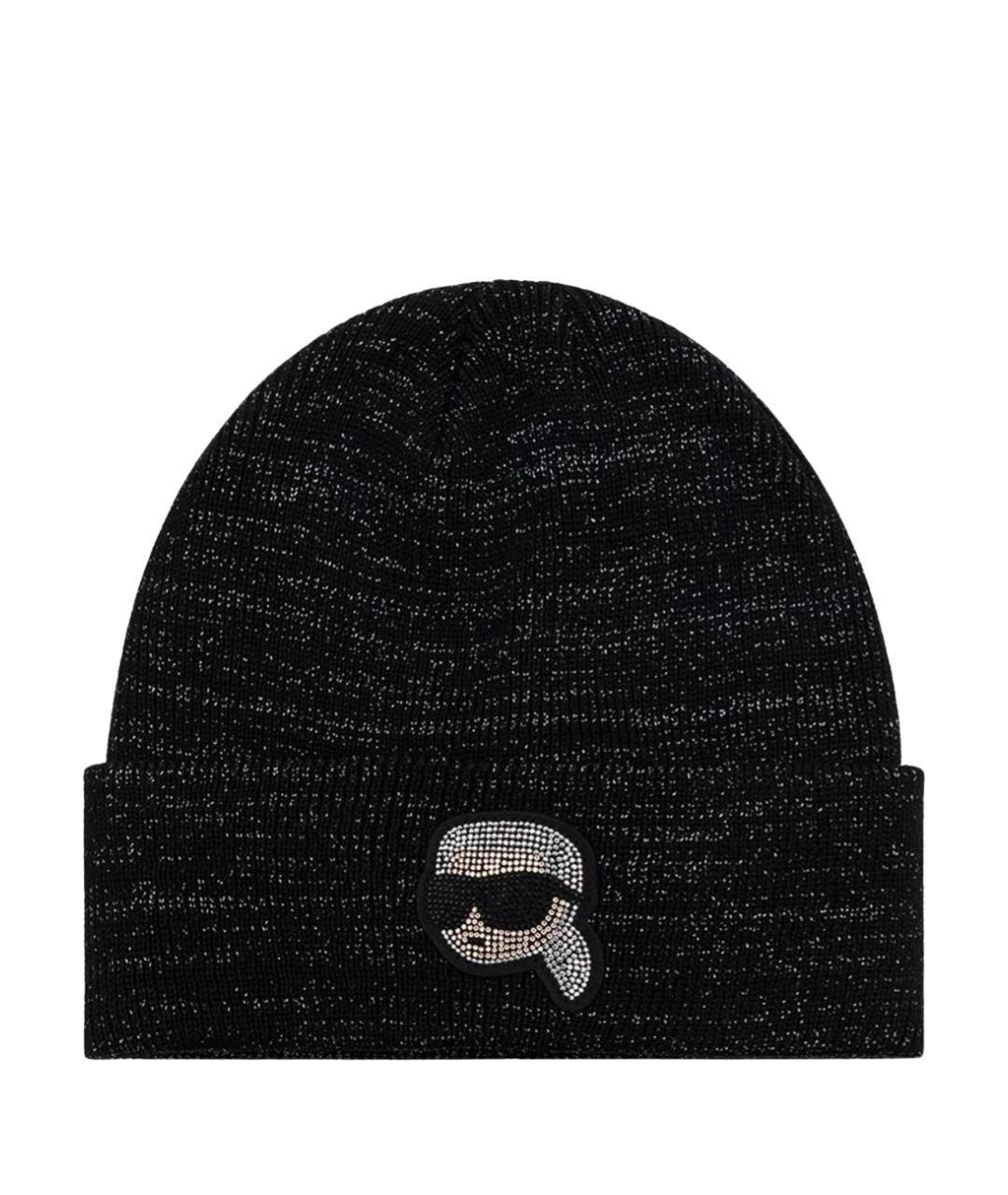 KARL LAGERFELD Черная шерстяная шапка, фото 1