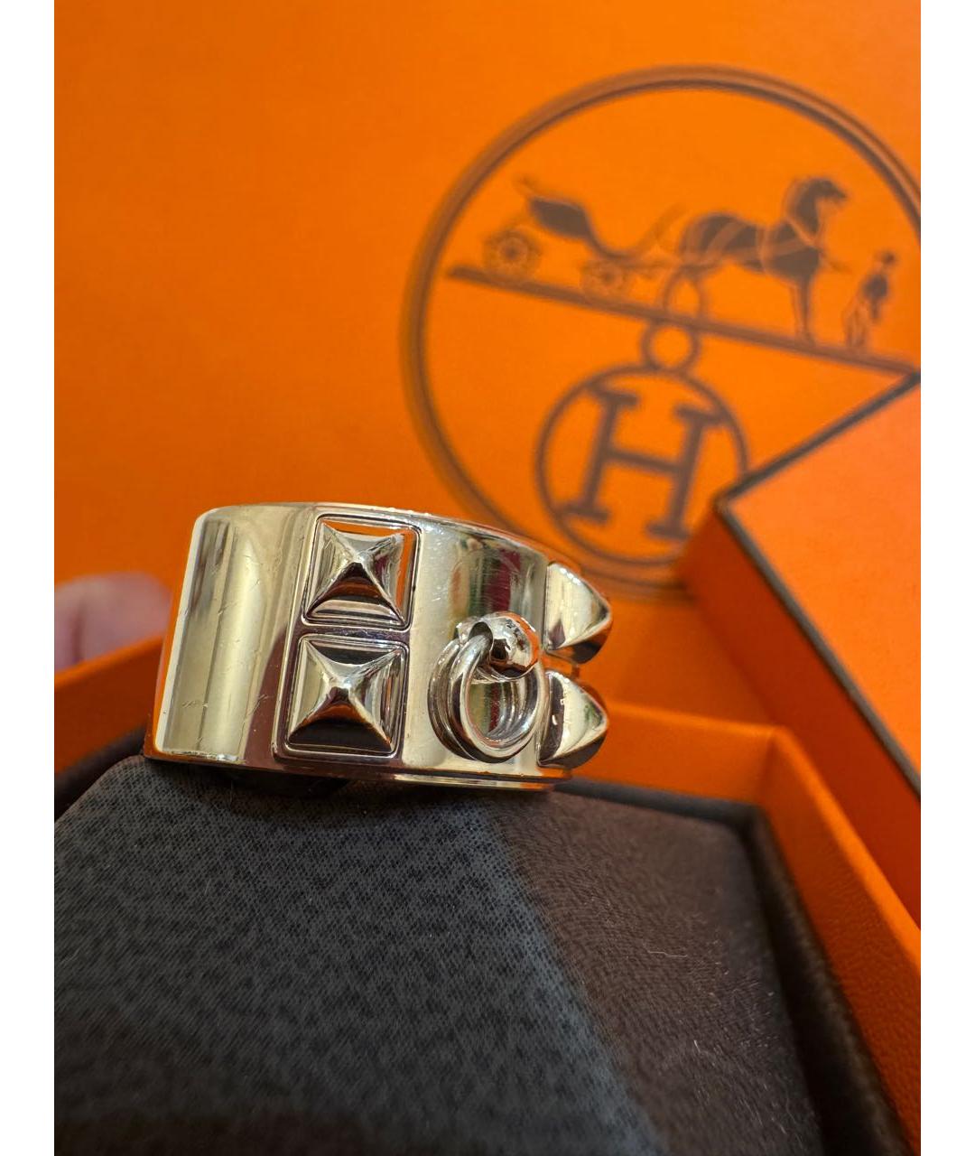 HERMES Серебряное серебряное кольцо, фото 2