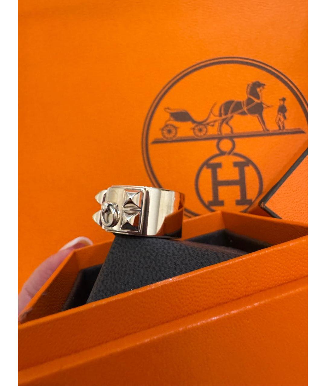 HERMES Серебряное серебряное кольцо, фото 3