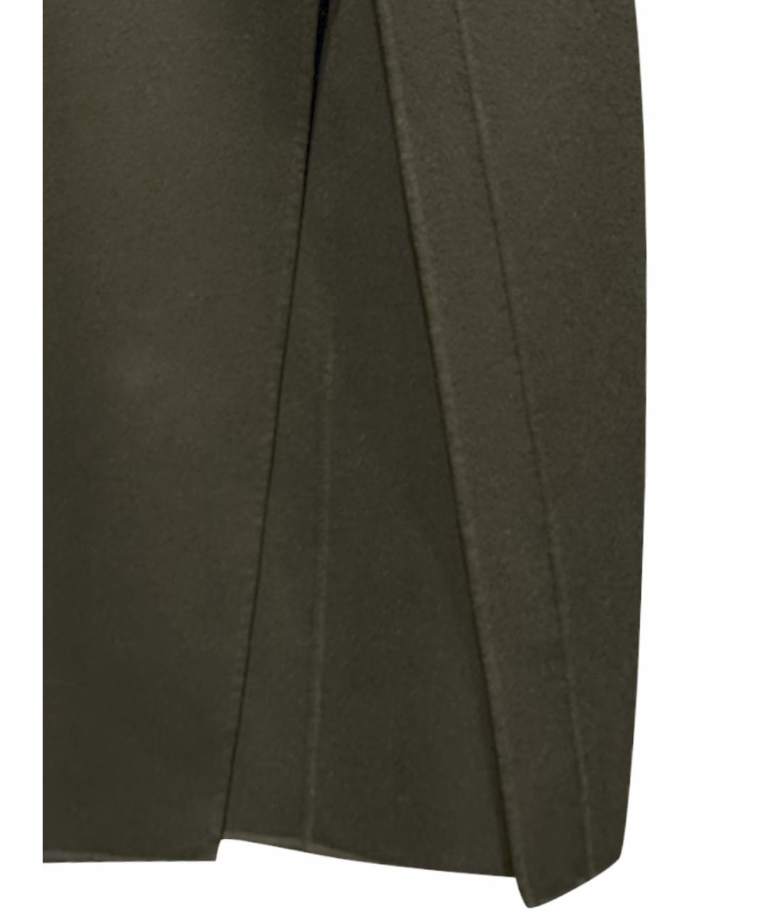 P.A.R.O.S.H. Хаки шерстяная юбка макси, фото 6