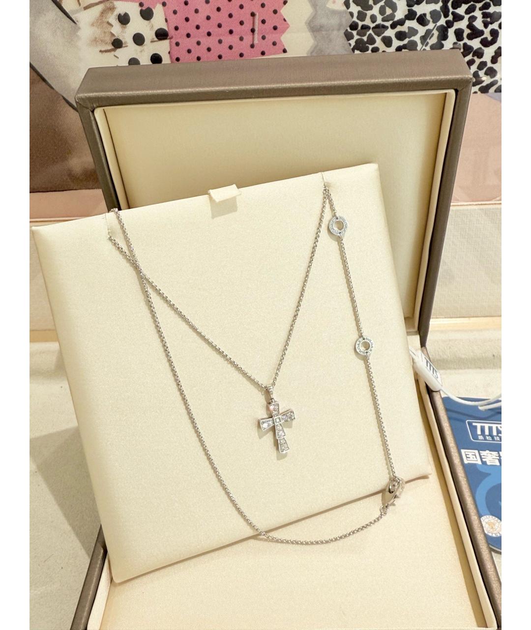 BVLGARI Серебряное колье из белого золота, фото 2