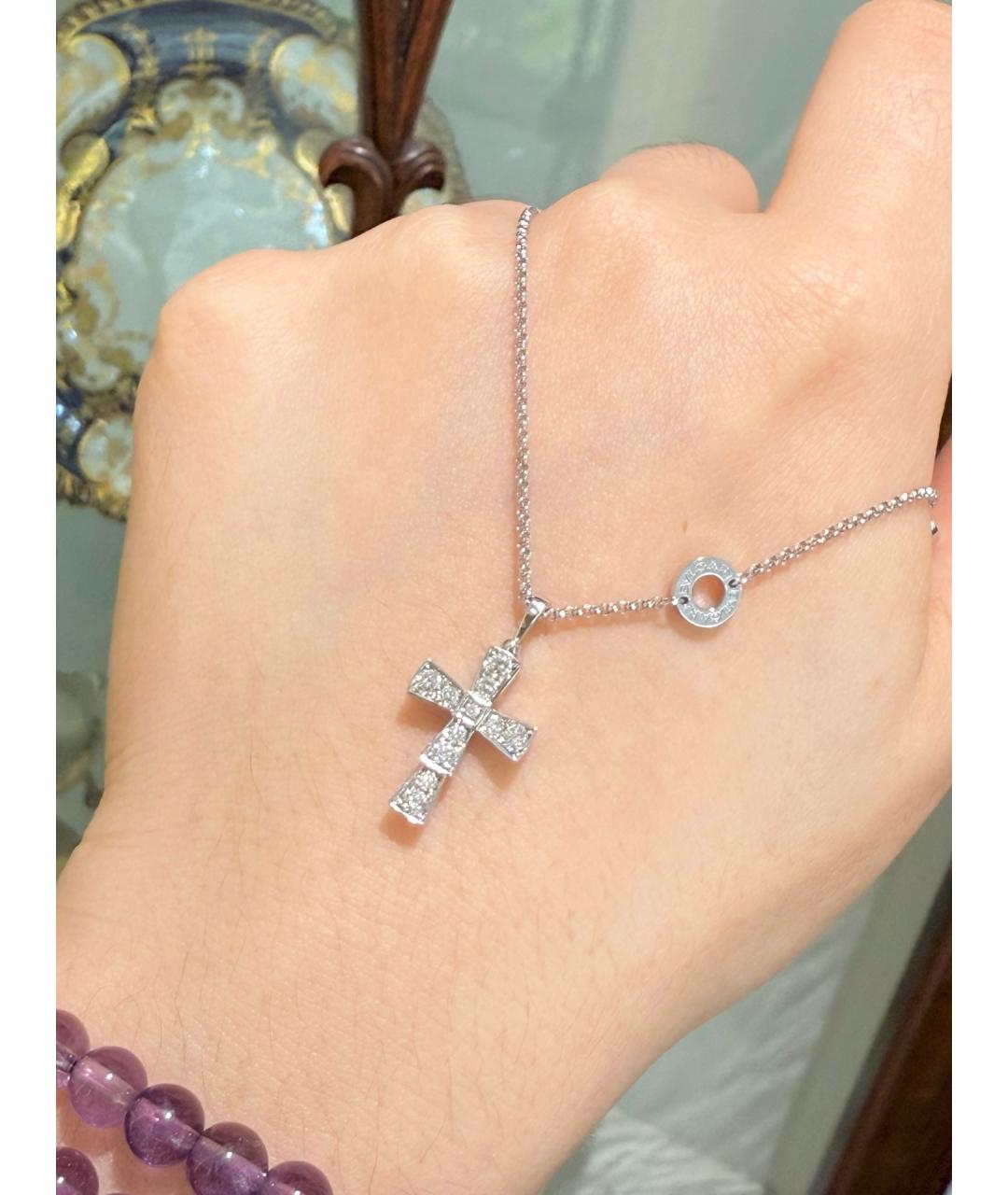 BVLGARI Серебряное колье из белого золота, фото 7