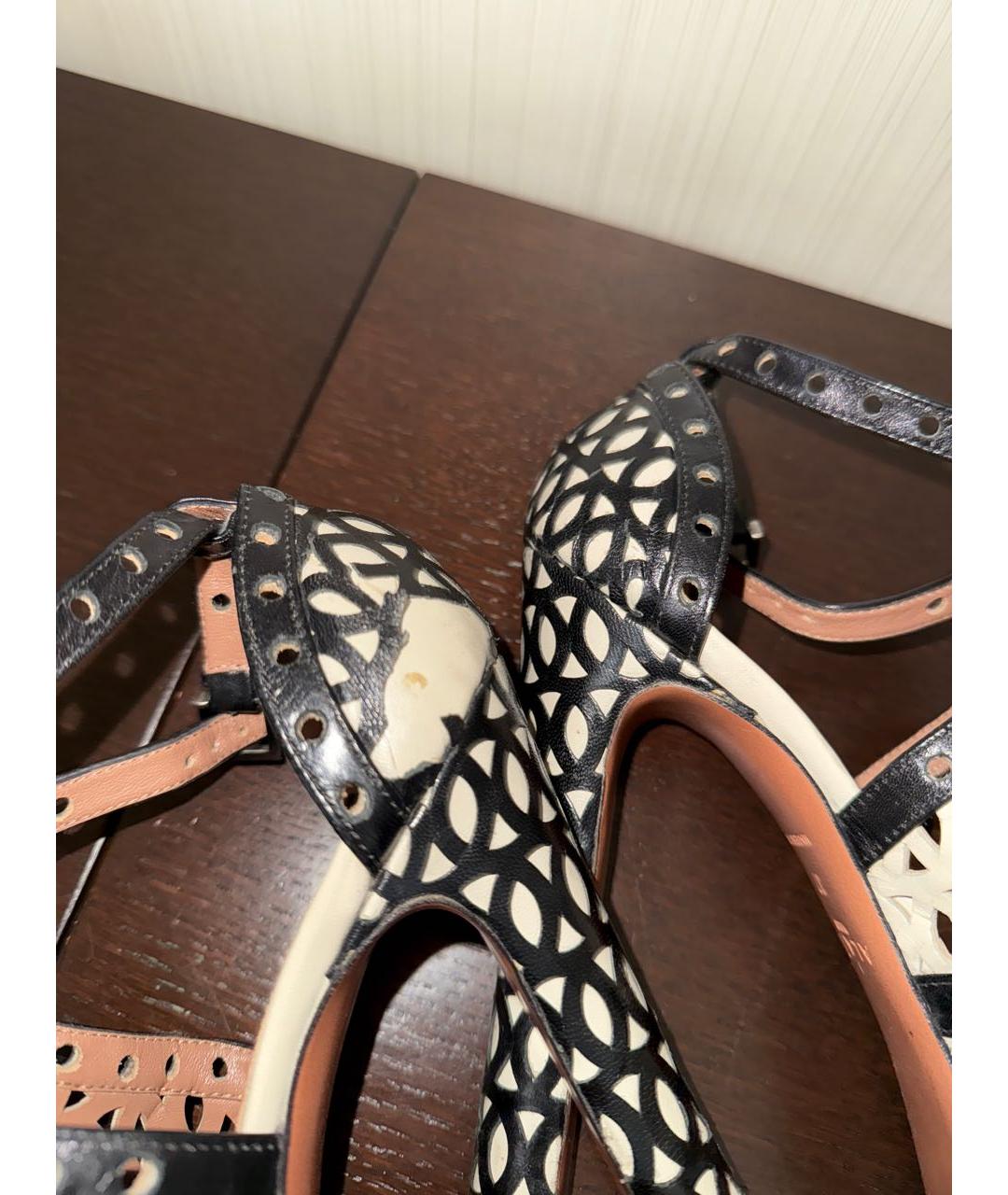 ALAIA Белые кожаные босоножки, фото 5