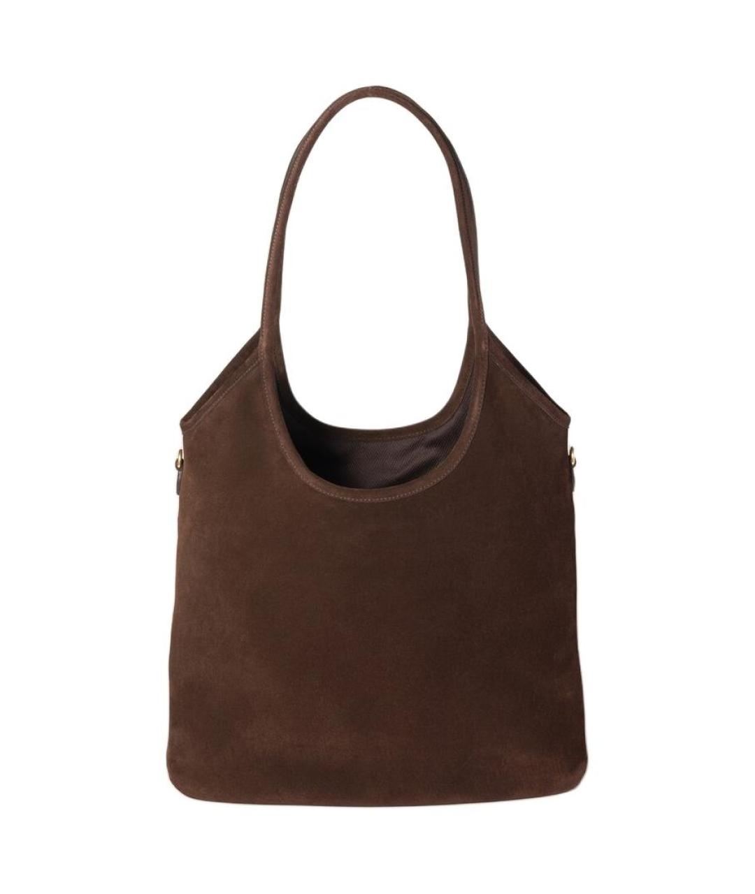 MIU MIU Коричневая замшевая сумка через плечо, фото 3