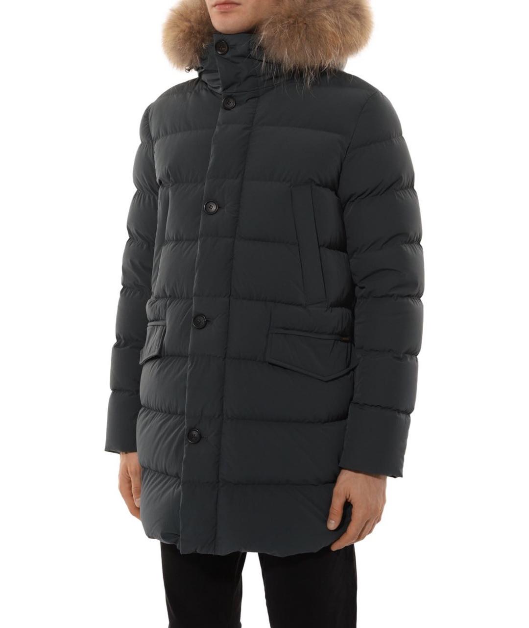 HETREGO Темно-синий полиамидовый пуховик, фото 4