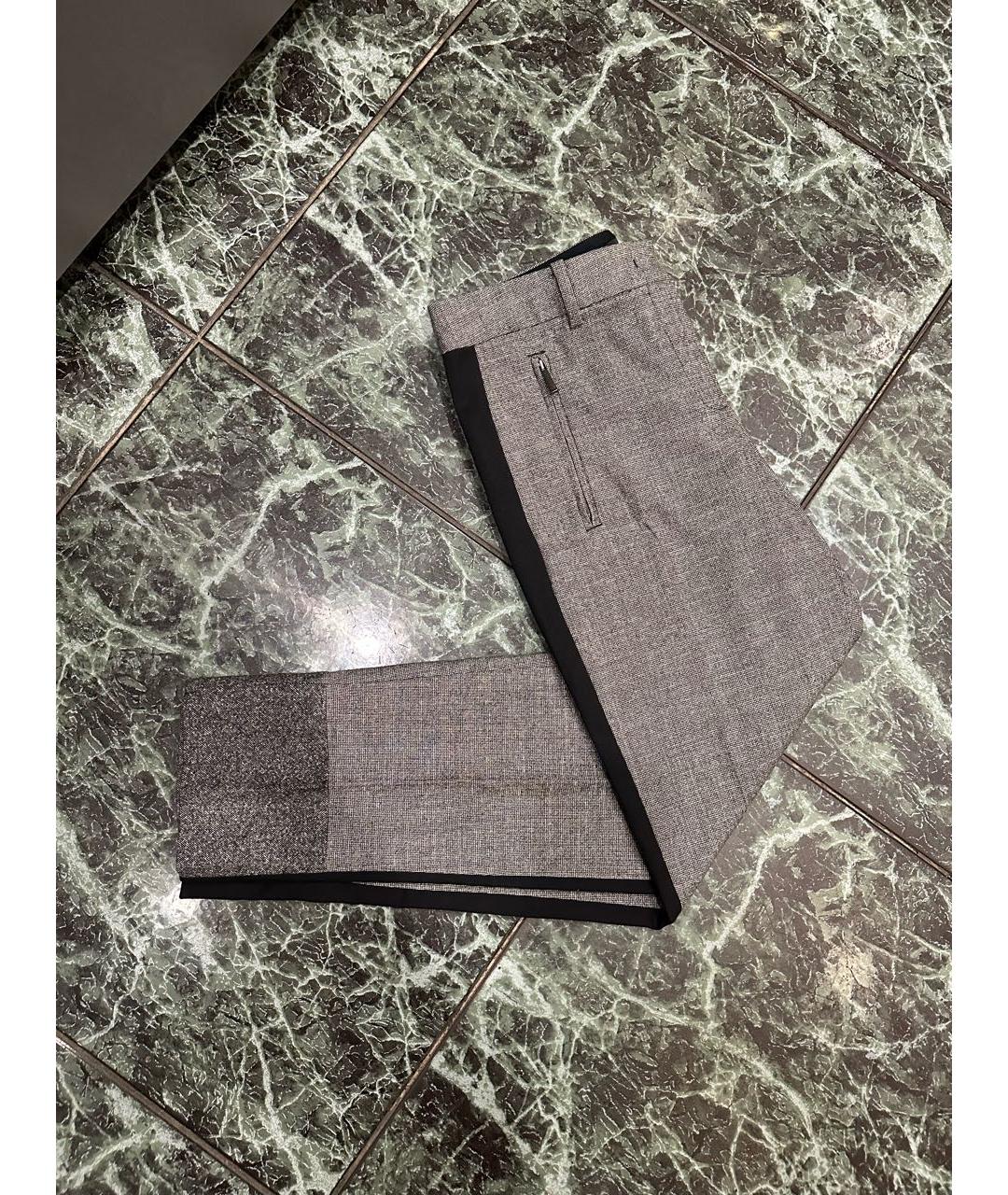 WEEKEND MAX MARA Серые шерстяные брюки узкие, фото 6