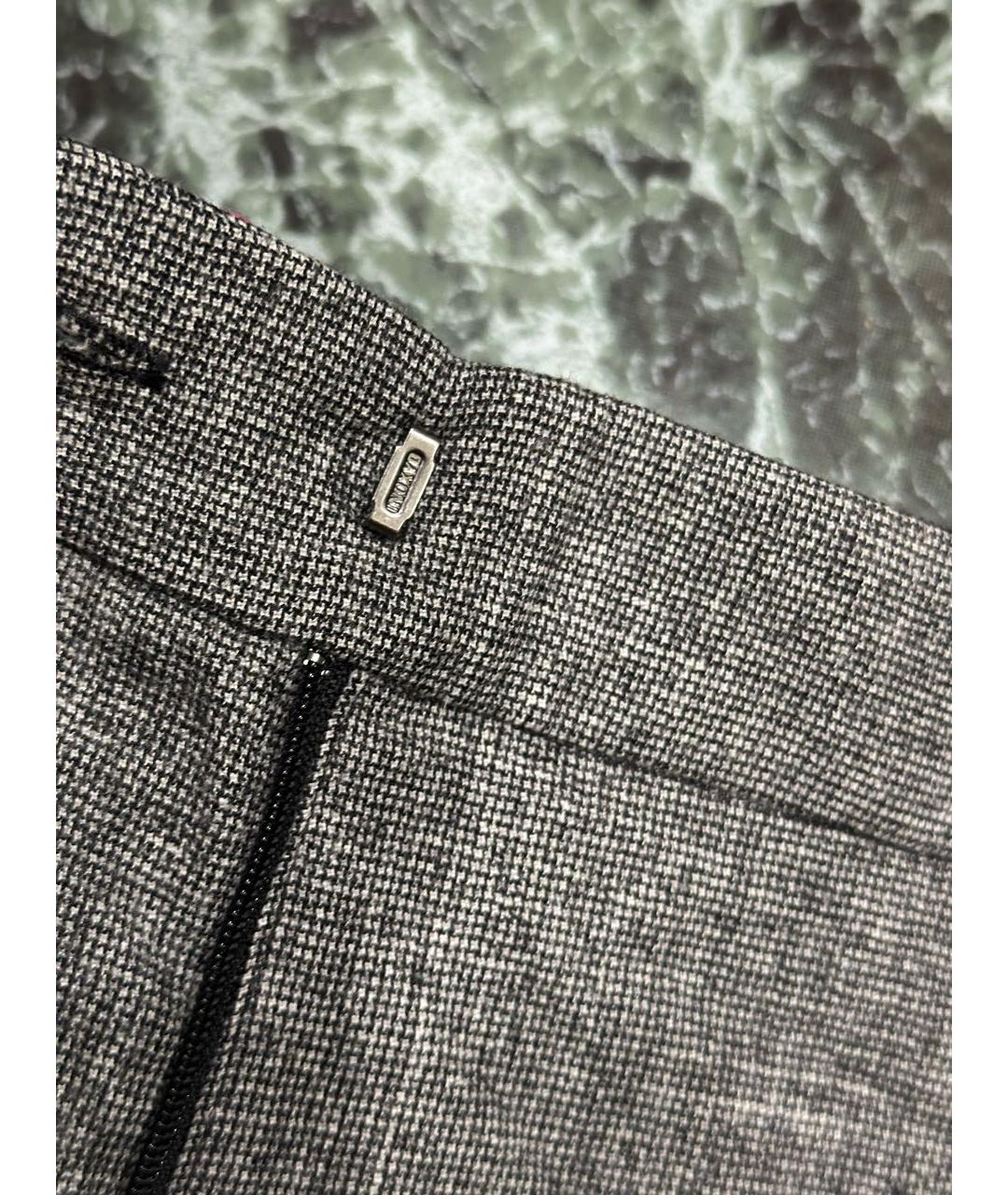 WEEKEND MAX MARA Серые шерстяные брюки узкие, фото 5