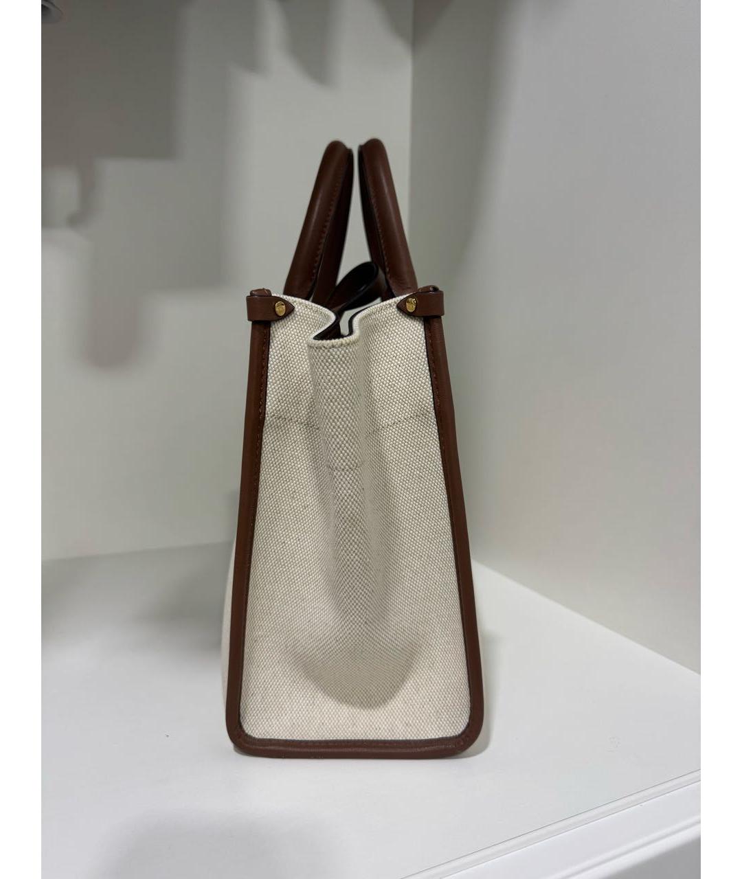 LANVIN Бежевая тканевая сумка тоут, фото 2