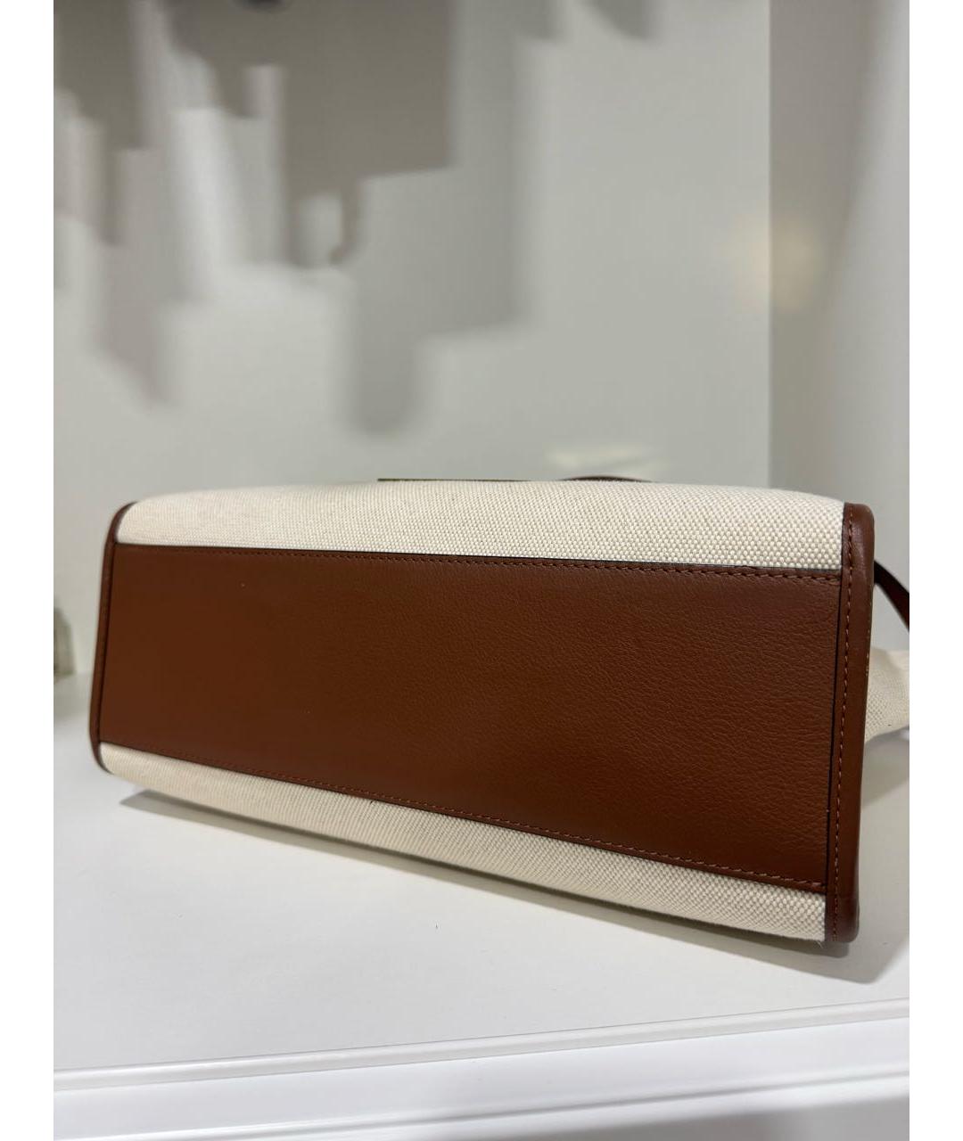 LANVIN Бежевая тканевая сумка тоут, фото 5