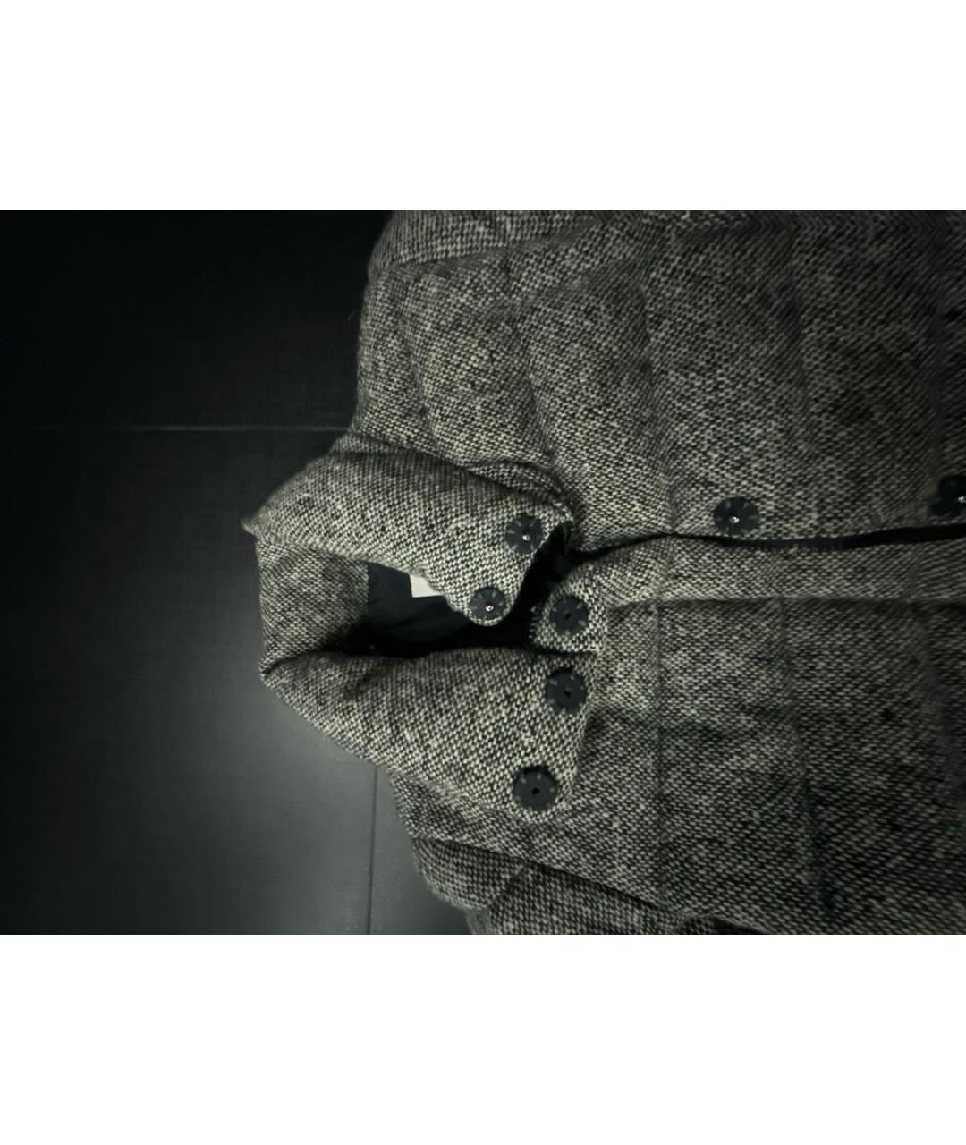 MONCLER Серый шерстяной пуховик, фото 4