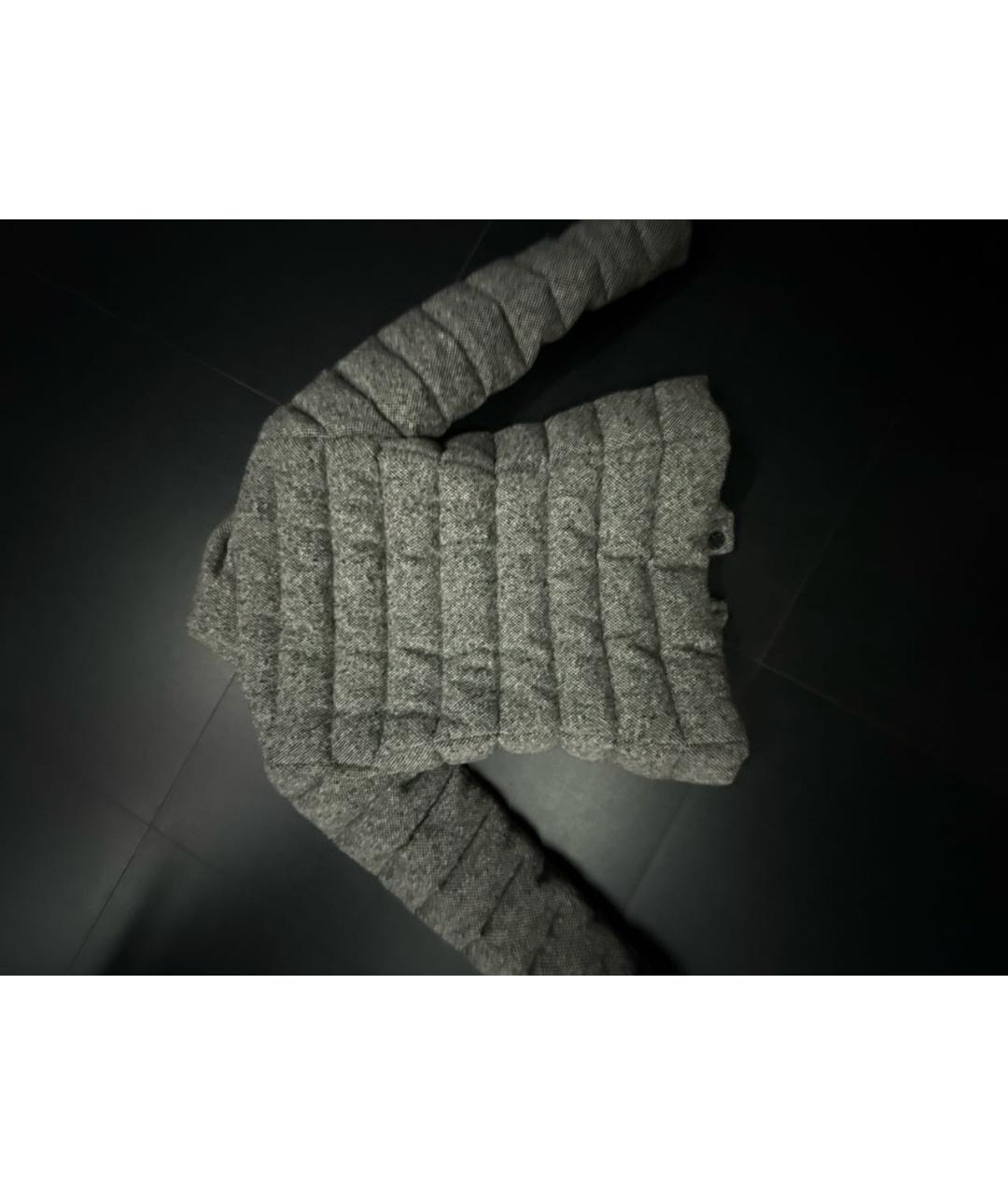 MONCLER Серый шерстяной пуховик, фото 2