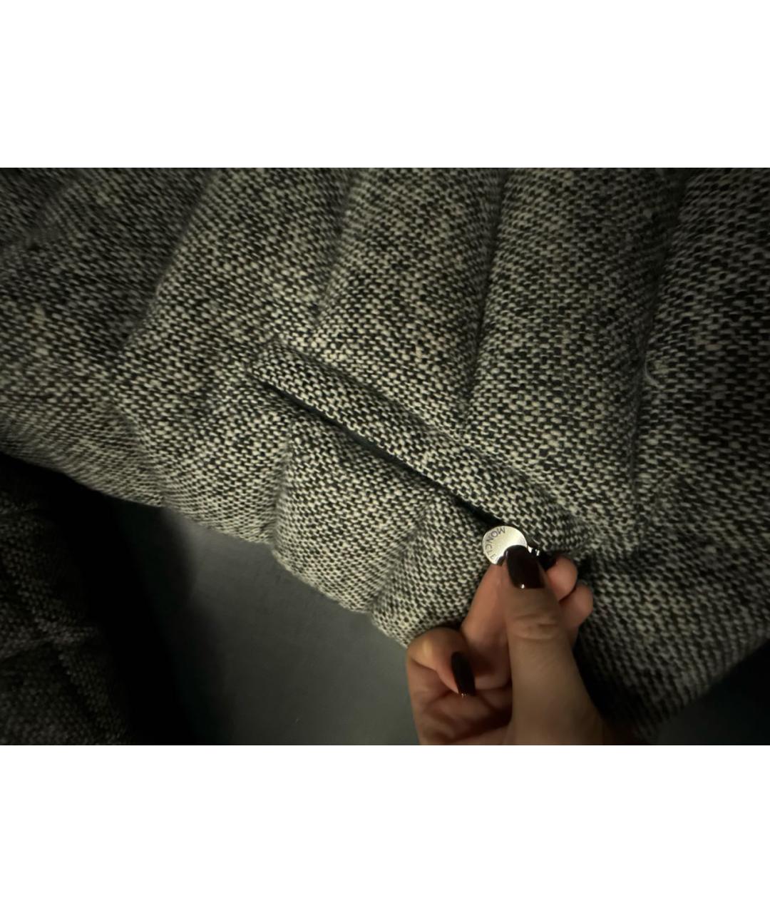 MONCLER Серый шерстяной пуховик, фото 7