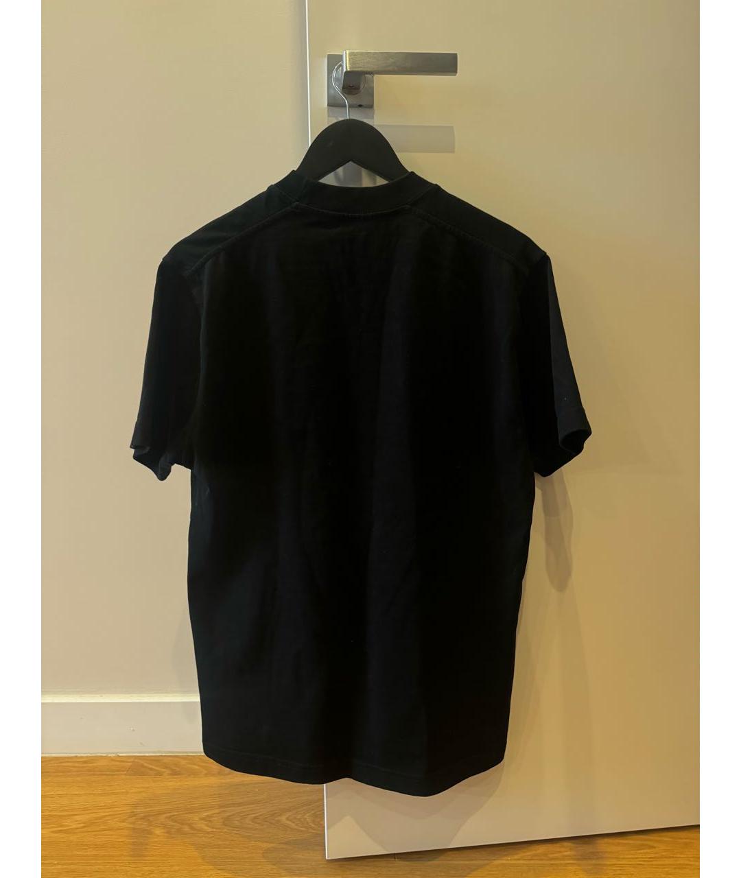 BALENCIAGA Черная хлопковая футболка, фото 2