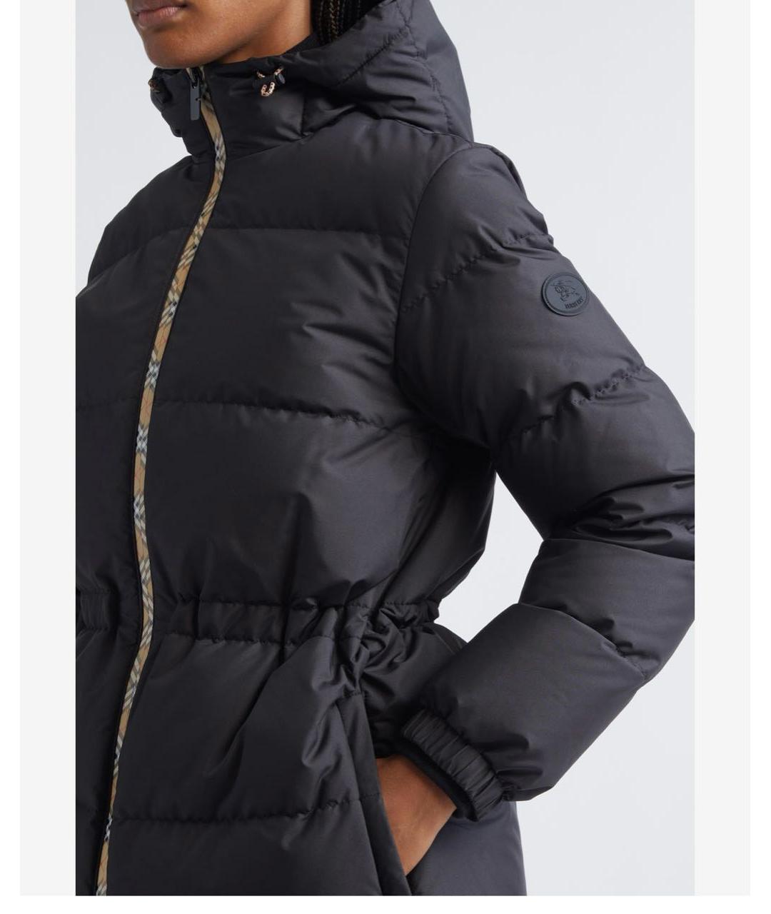 BURBERRY Черный синтетический пуховик, фото 7