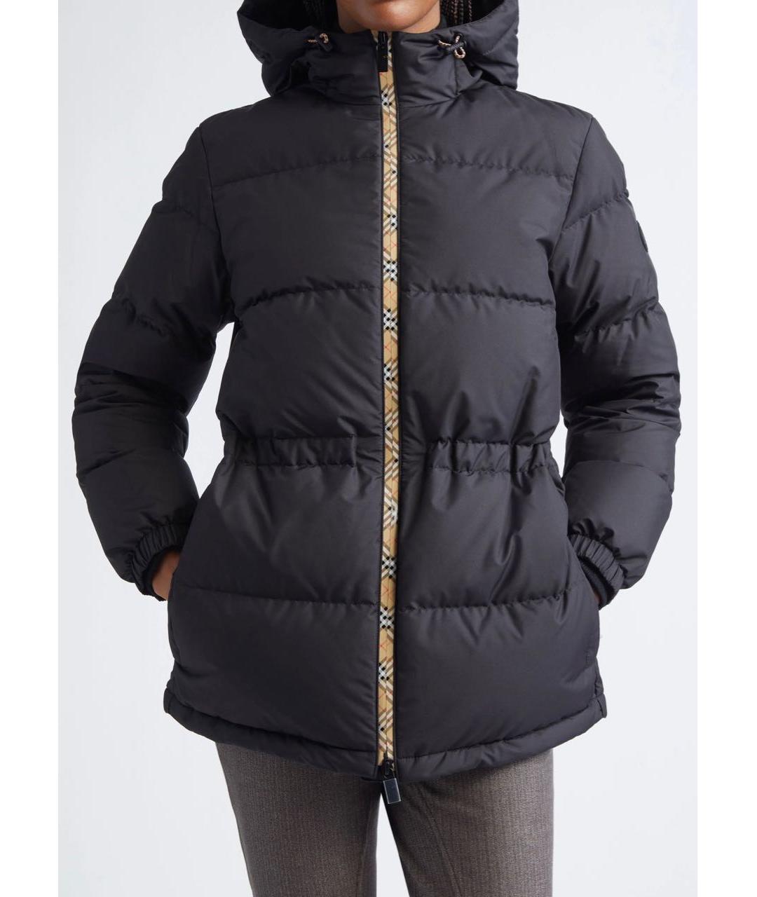 BURBERRY Черный синтетический пуховик, фото 2