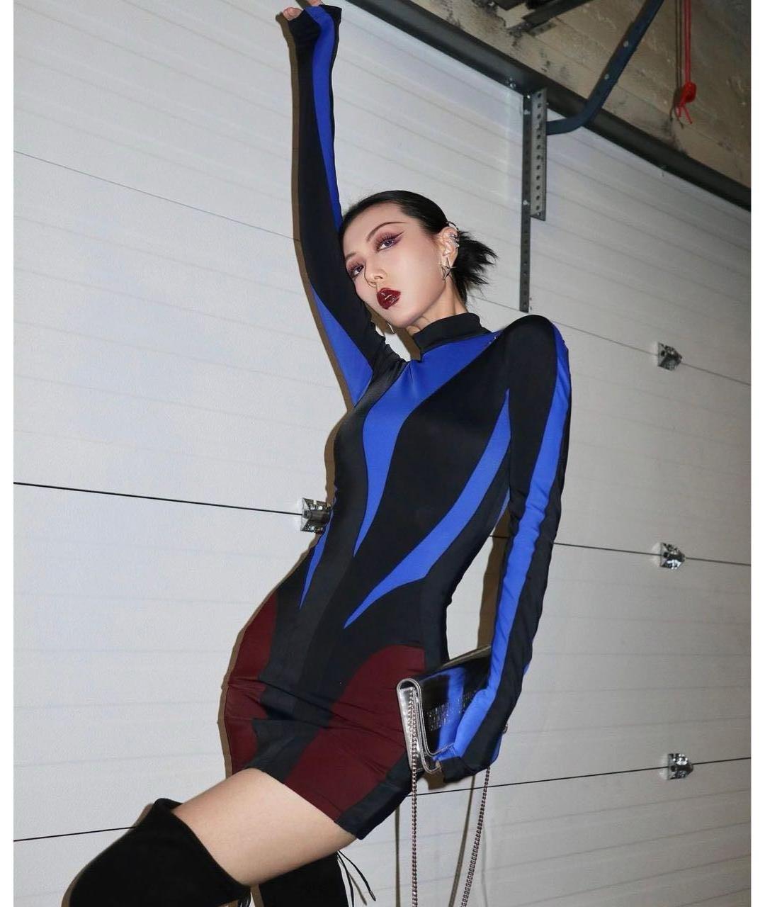 MUGLER Мульти полиамидовое платье, фото 6