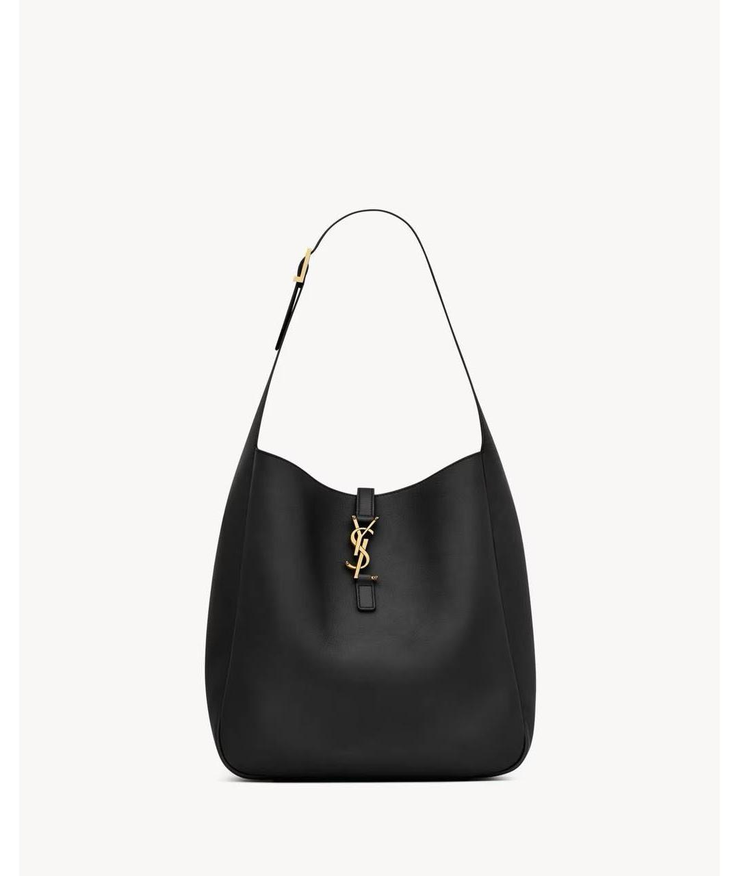 SAINT LAURENT Черная кожаная сумка через плечо, фото 6