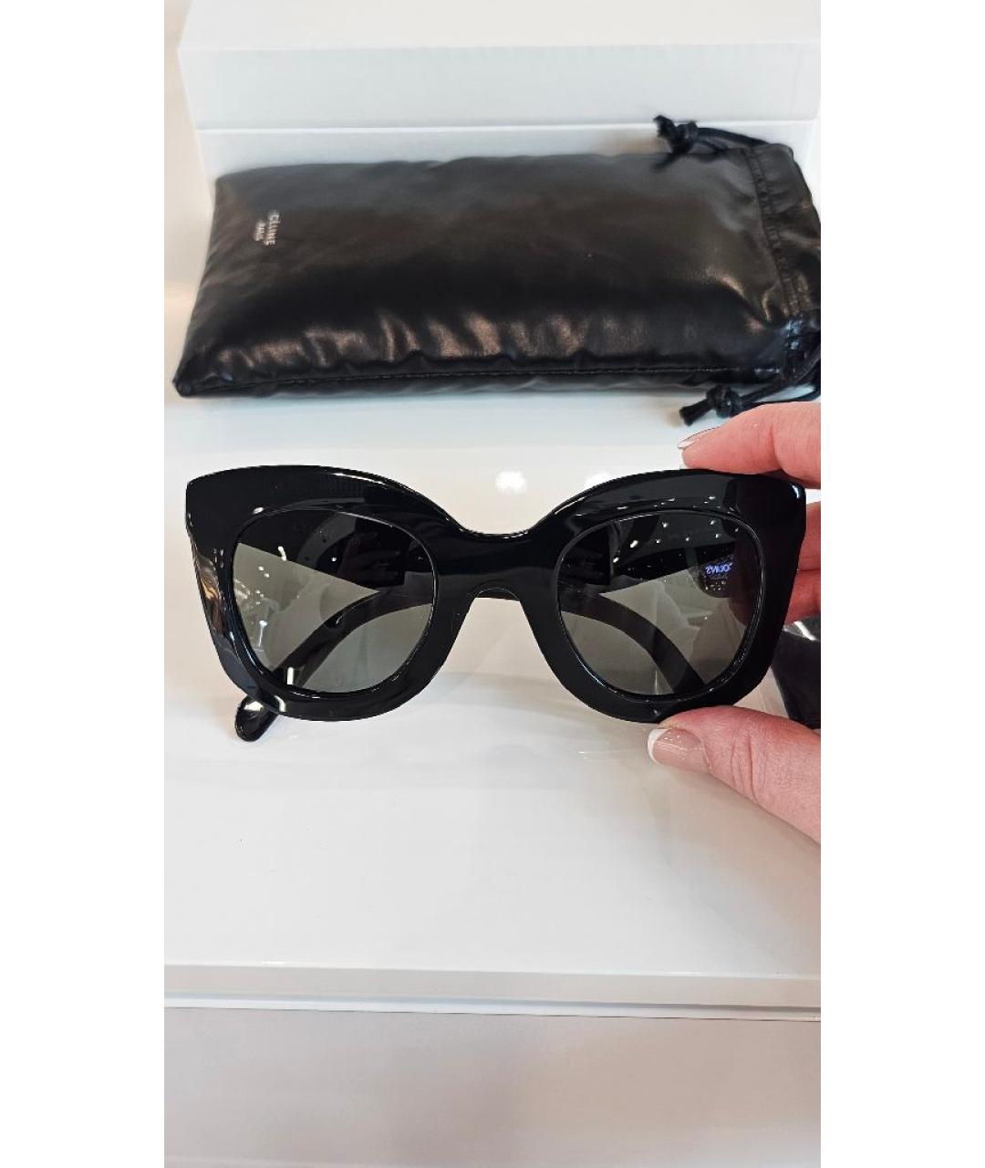 CELINE Черные пластиковые солнцезащитные очки, фото 5
