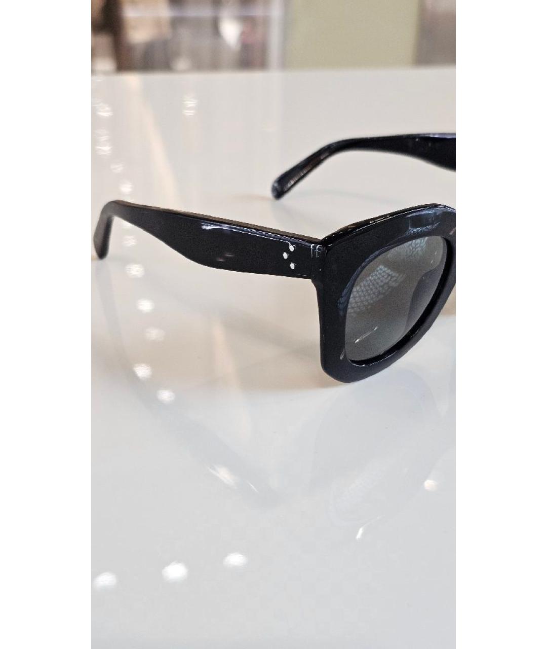 CELINE Черные пластиковые солнцезащитные очки, фото 3