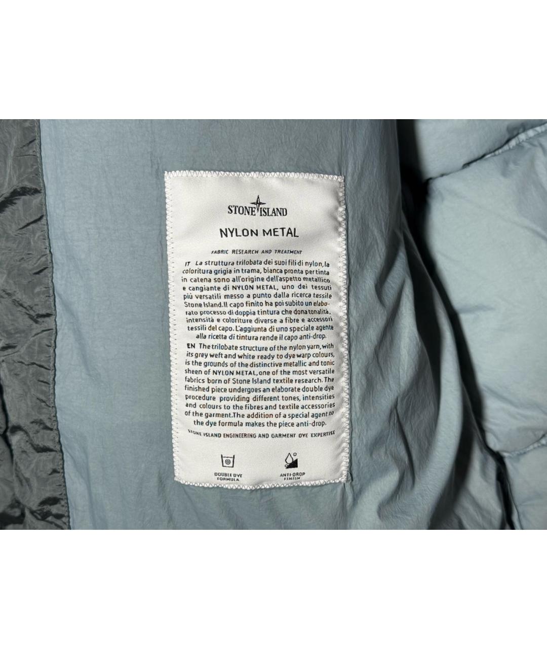 STONE ISLAND Зеленый пуховик, фото 5