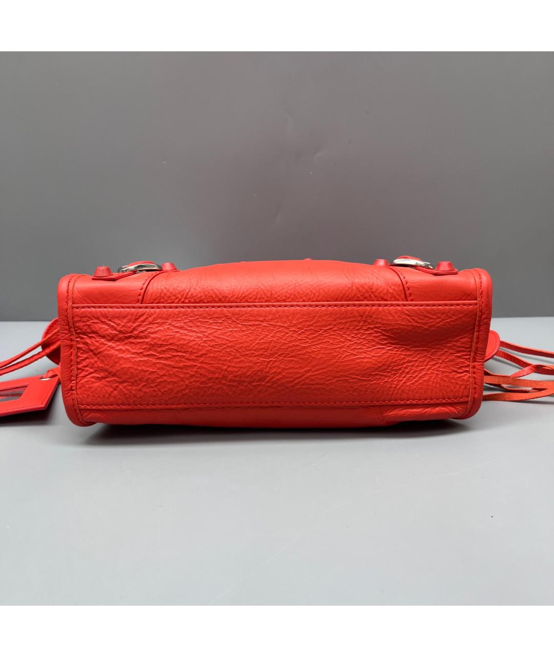 BALENCIAGA Красная кожаная сумка с короткими ручками, фото 2