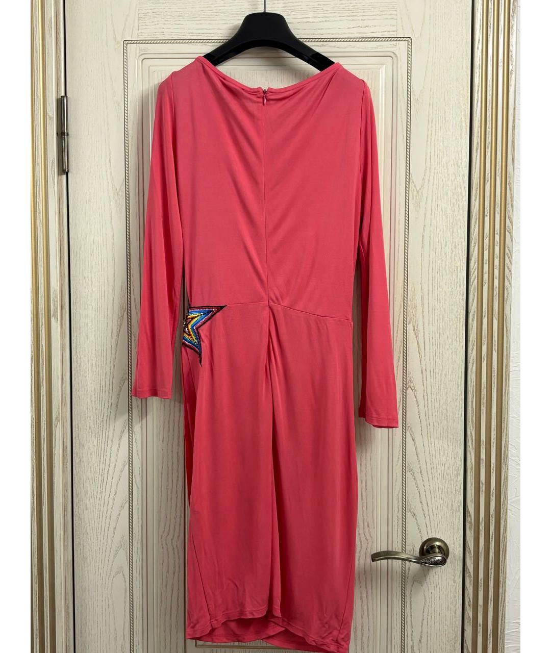 JUST CAVALLI Розовое вискозное вечернее платье, фото 2