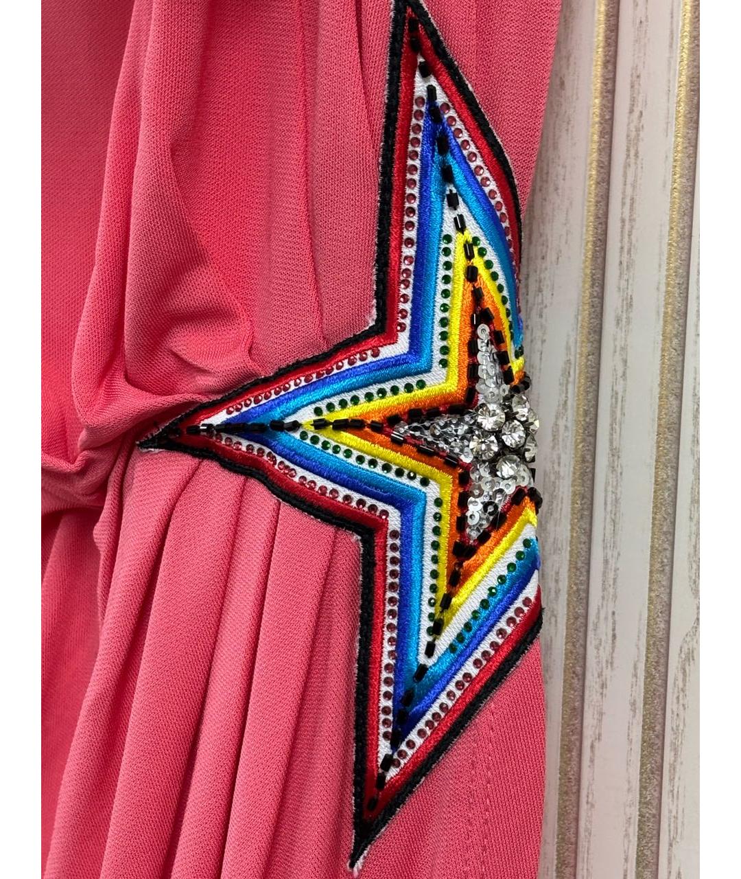 JUST CAVALLI Розовое вискозное вечернее платье, фото 4