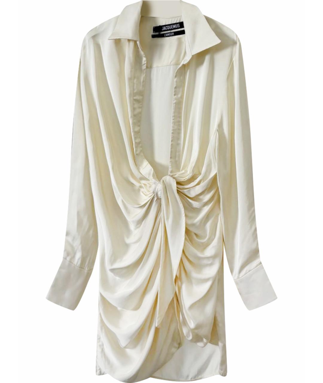 JACQUEMUS Бежевое коктейльное платье, фото 1