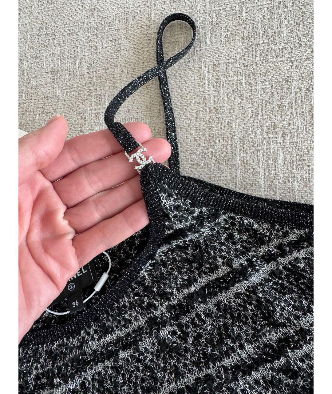 CHANEL Черная майка, фото 2