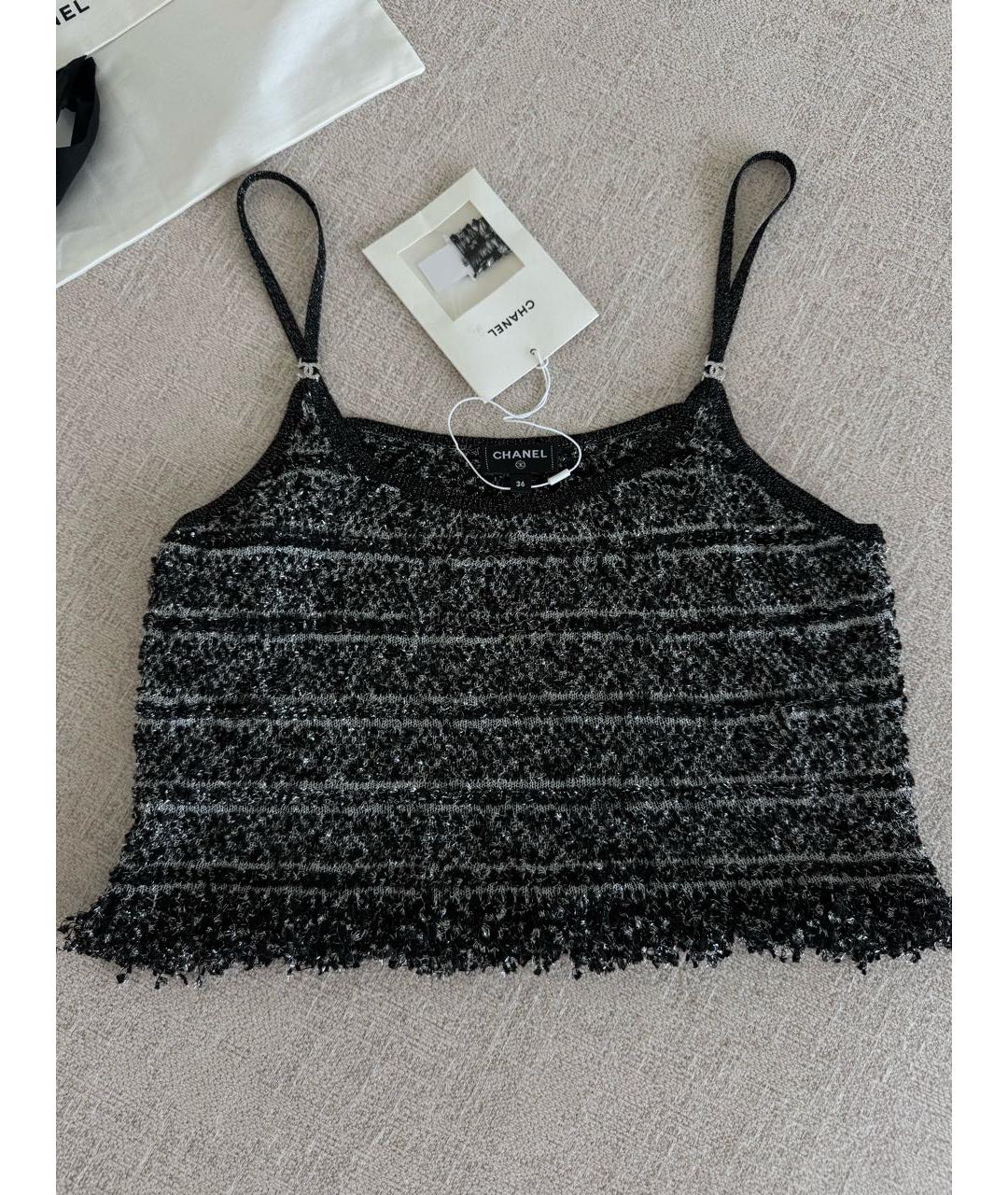 CHANEL Черная майка, фото 4