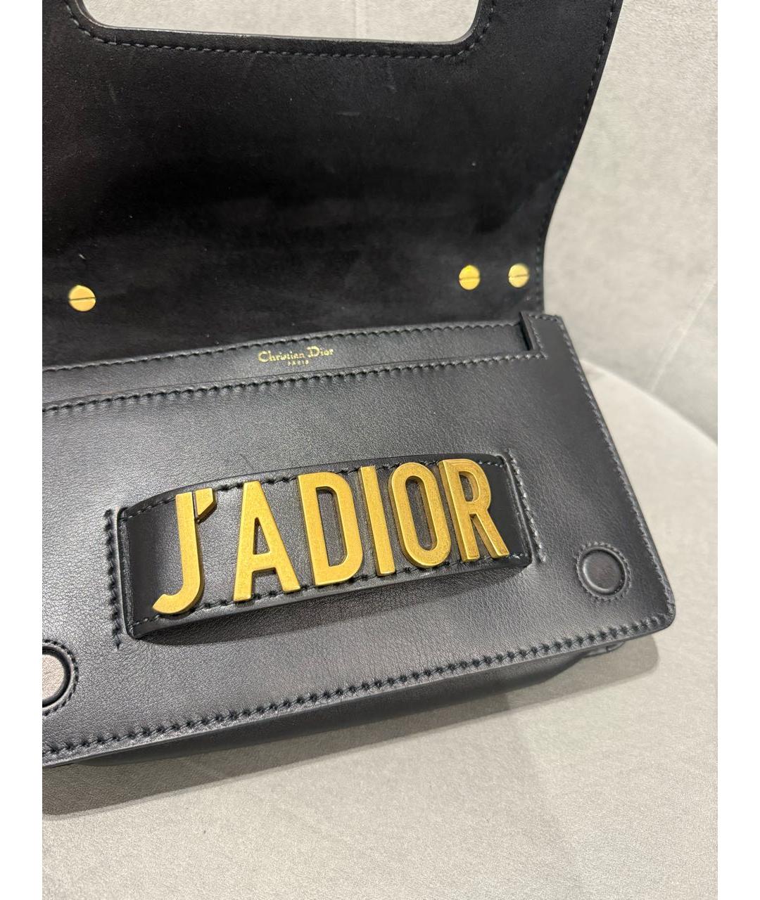 CHRISTIAN DIOR Черная кожаная сумка через плечо, фото 5