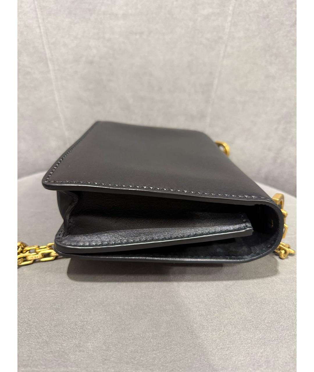 CHRISTIAN DIOR Черная кожаная сумка через плечо, фото 6