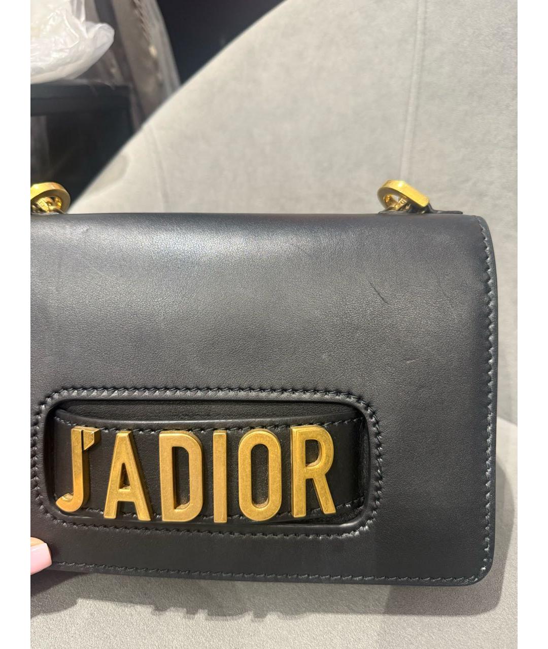 CHRISTIAN DIOR Черная кожаная сумка через плечо, фото 3