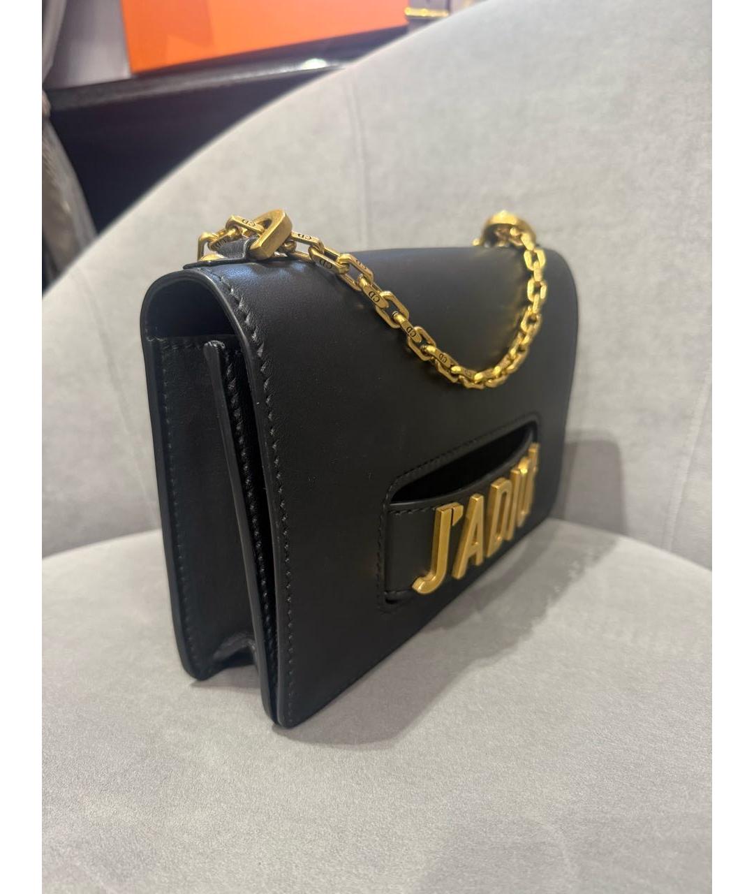 CHRISTIAN DIOR Черная кожаная сумка через плечо, фото 2