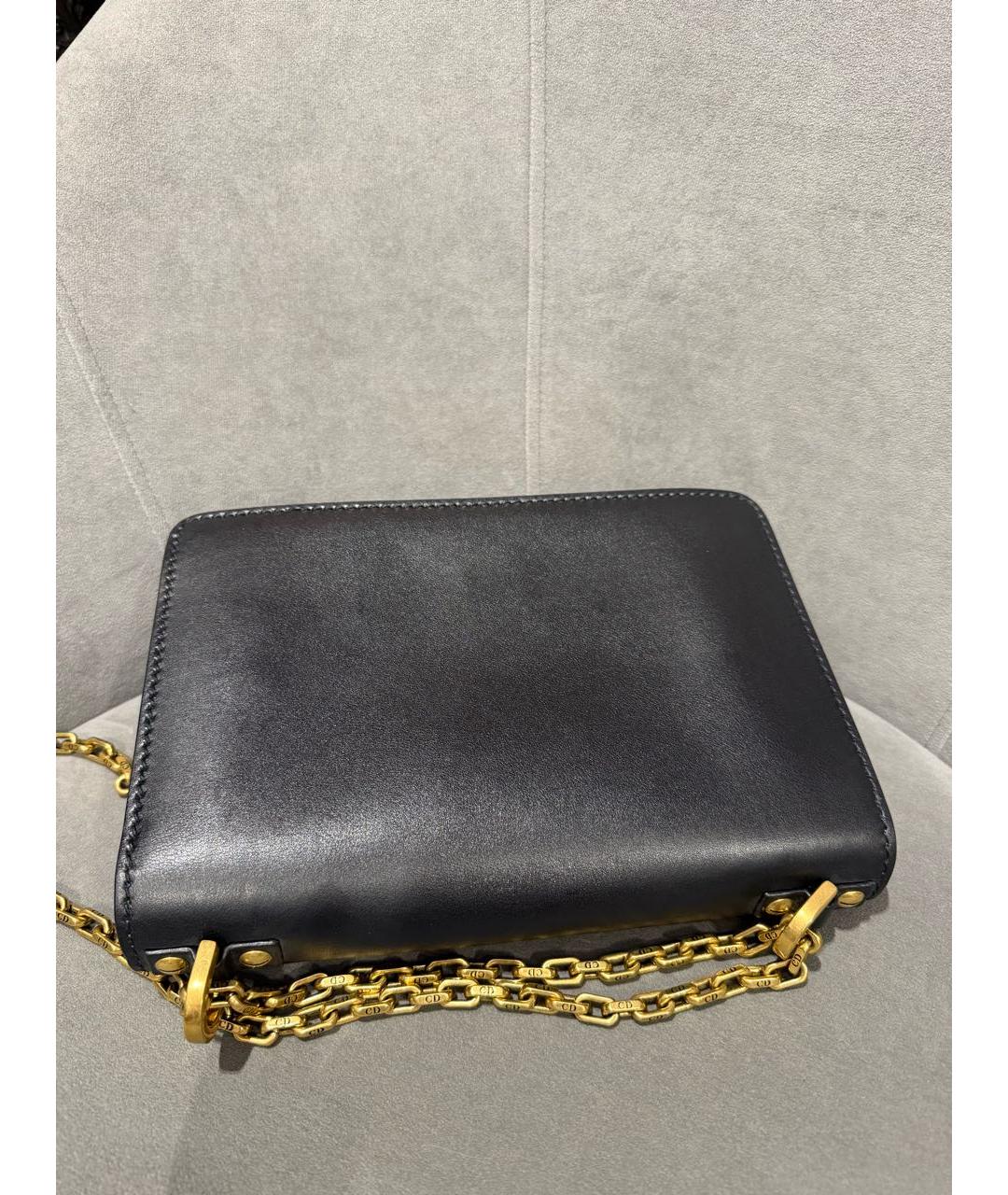 CHRISTIAN DIOR Черная кожаная сумка через плечо, фото 8