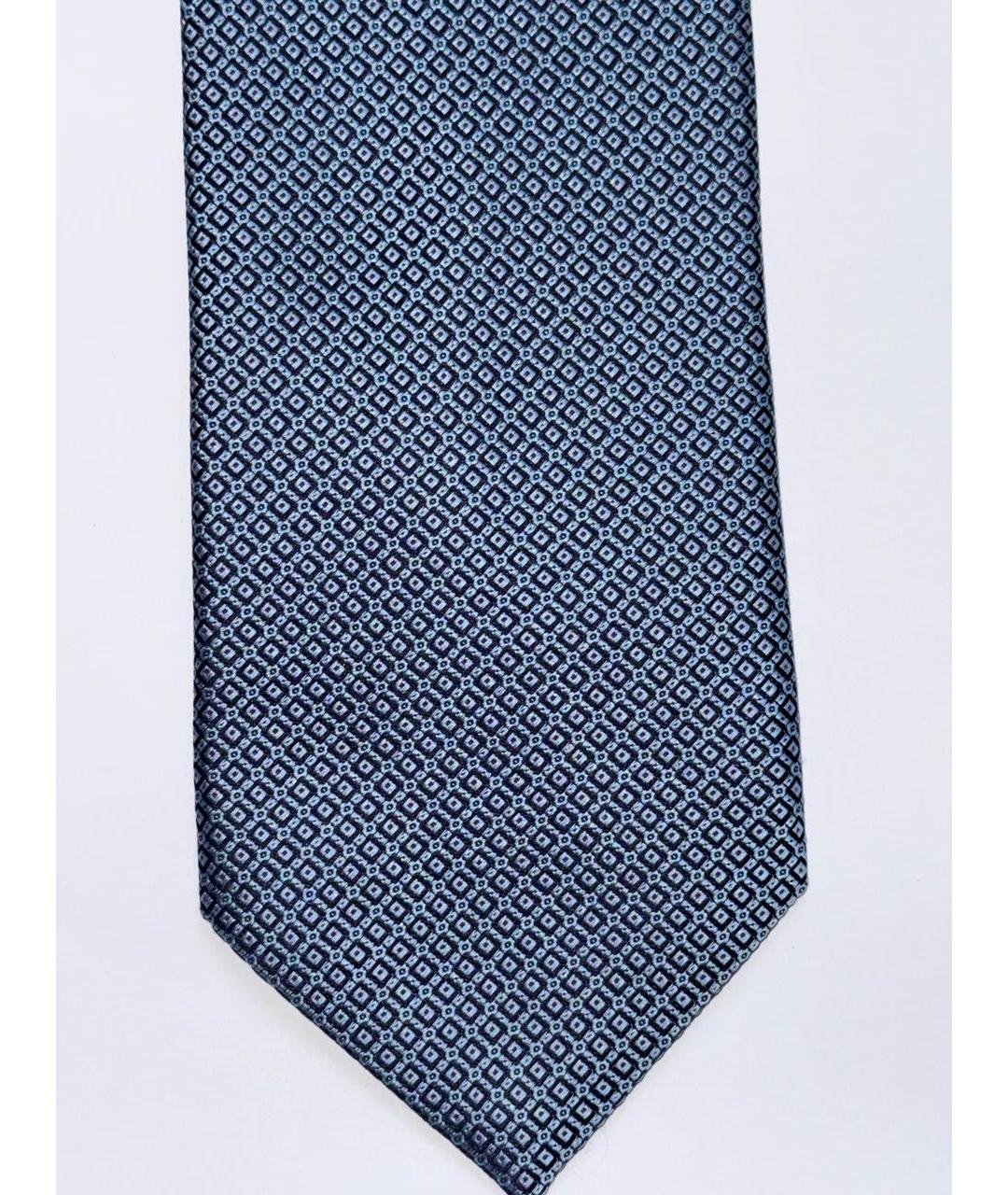 STEFANO RICCI Синий шелковый галстук, фото 2