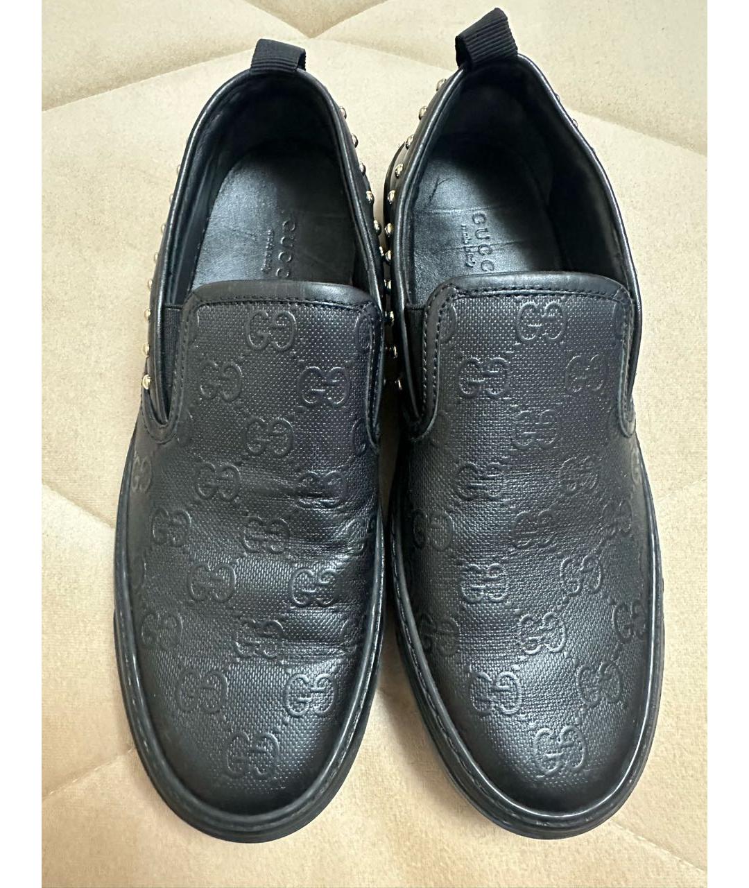 GUCCI Черные кожаные лоферы, фото 2