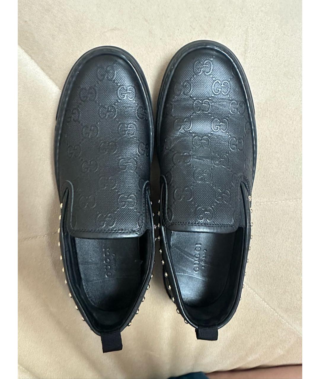 GUCCI Черные кожаные лоферы, фото 3