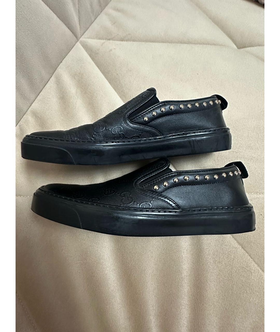 GUCCI Черные кожаные лоферы, фото 6