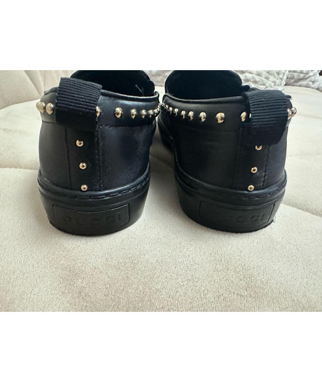 GUCCI Черные кожаные лоферы, фото 4