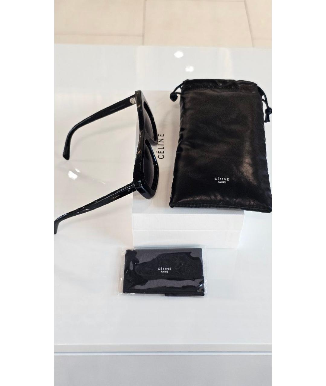 CELINE Черные пластиковые солнцезащитные очки, фото 8