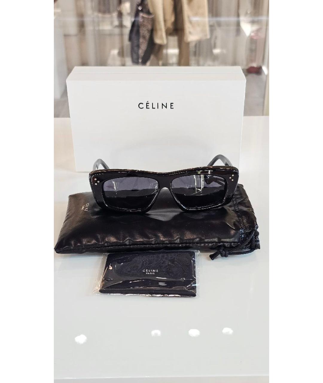 CELINE Черные пластиковые солнцезащитные очки, фото 6