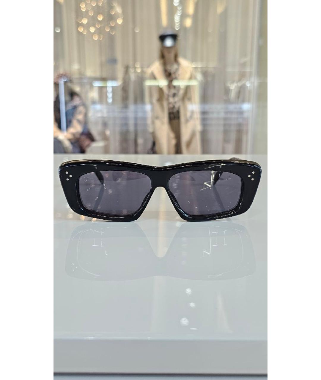 CELINE Черные пластиковые солнцезащитные очки, фото 10