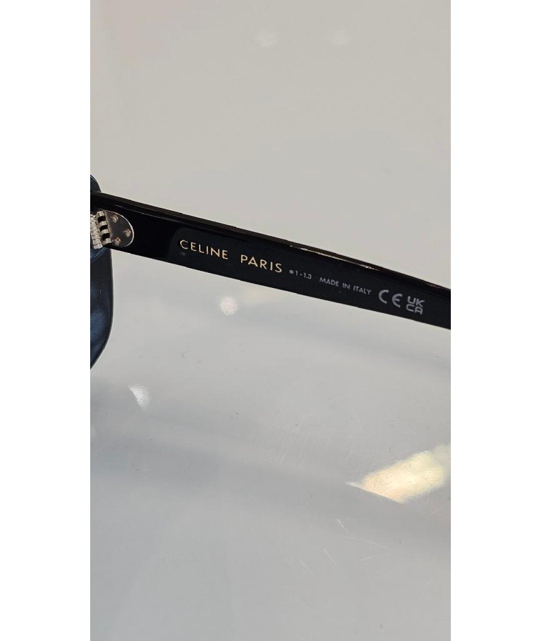 CELINE Черные пластиковые солнцезащитные очки, фото 9
